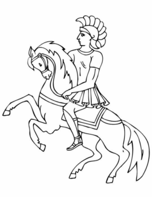 Disegno di cavaliere da stampare e colorare 12