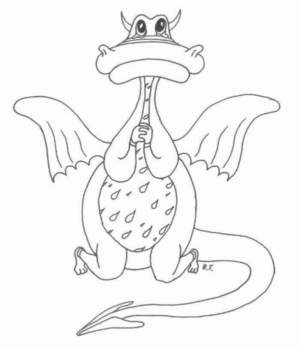 Disegno di dragone da stampare e colorare 49