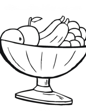 Disegno di cesto di frutta da stampare e colorare 59