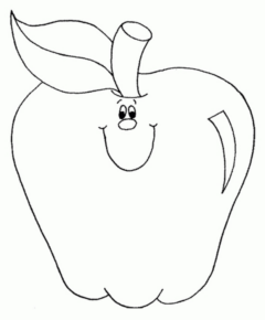 Disegno di mela da stampare e colorare 55
