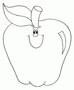 Disegno di mela da stampare e colorare 55