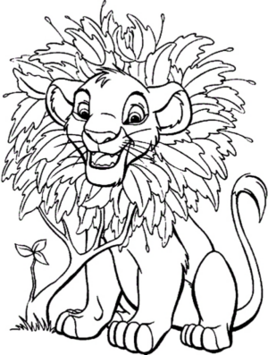 Disegno di Re Leone da stampare e colorare 4