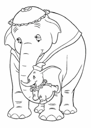 Disegno di Dumbo da stampare e colorare 75