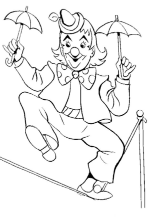 Disegno di clown da stampare e colorare 19