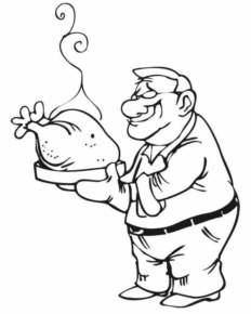 Disegno di carne da stampare e colorare 27