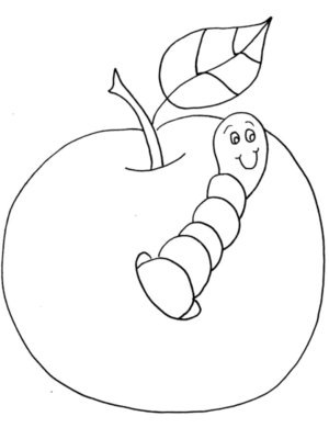 Disegno di mela da stampare e colorare 25