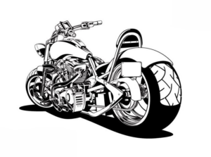 Disegno di moto da stampare e colorare 24