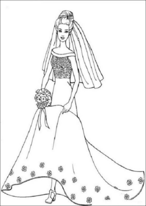 Disegno di Barbie Principessa da stampare e colorare 15
