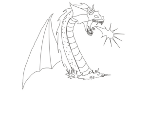 Disegno di dragone da stampare e colorare 199