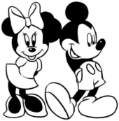 Disegni di Minni e Topolino da colorare