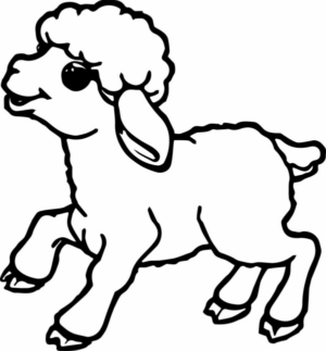 Disegno di pecora da stampare e colorare 73