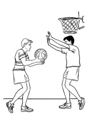 Disegno di basket da stampare e colorare 56