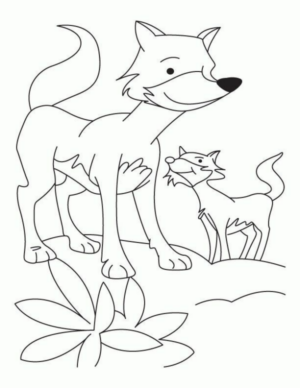Disegno di volpe da stampare e colorare 106