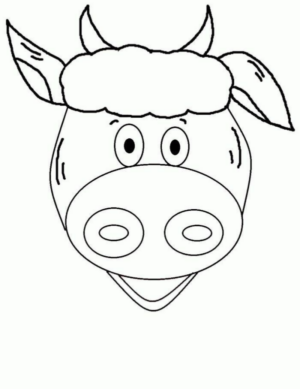 Disegno di mucca da stampare e colorare 2