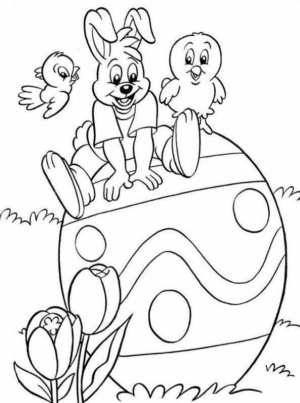Disegno di uovo di Pasqua da stampare e colorare 276
