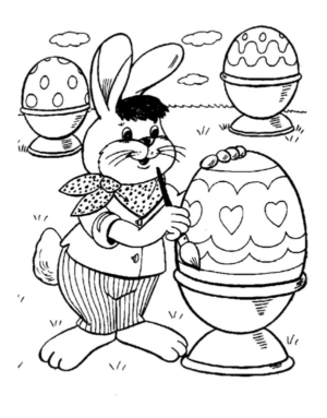 Disegno di uovo di Pasqua da stampare e colorare 127