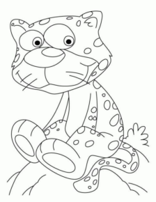 Disegno di leopardo da stampare e colorare 55