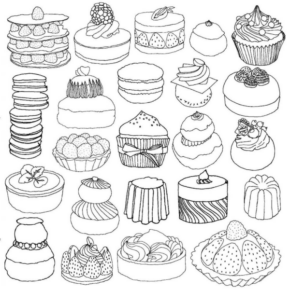 Disegno di dolce da stampare e colorare 48
