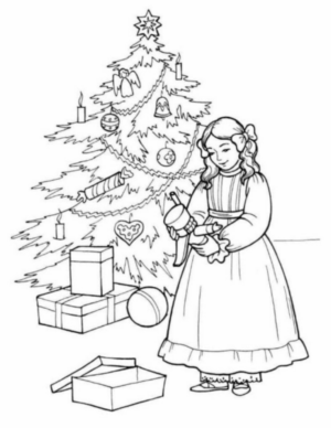 Disegno di albero di Natale da stampare e colorare 210 Disegno di albero di Natale da stampare e colorare 210
