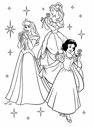 Disegno di Tutte le principesse Disney da stampare e colorare 13
