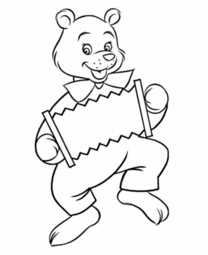 Disegno di orso da stampare e colorare 1