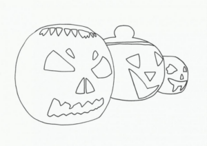 Disegno di zucca di Halloween da stampare e colorare 190