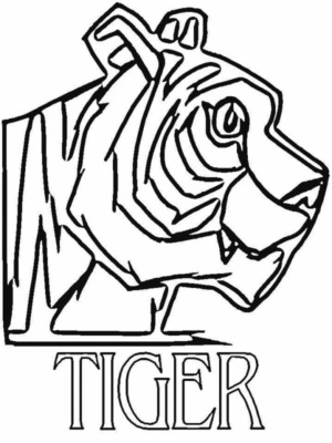 Disegno di tigre da stampare e colorare 61
