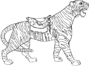 Disegno di tigre da stampare e colorare 10