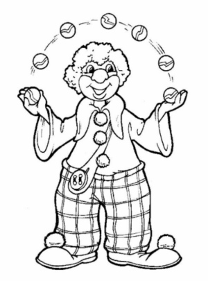 Disegno di clown da stampare e colorare 62