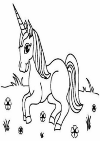 Disegno di unicorno da stampare e colorare 89