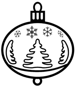 Disegno di palla di Natale da stampare e colorare 3