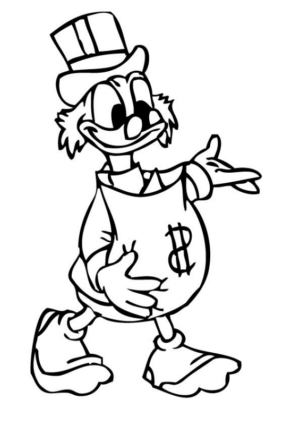 Disegno di Zio Paperone da stampare e colorare 9
