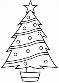 Disegno di albero di Natale da stampare e colorare 211