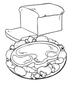 Disegno di colazione da stampare e colorare 9