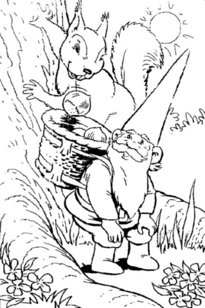Disegno di gnomo e folletto da stampare e colorare 24