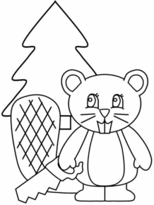 Disegno di castoro da stampare e colorare 19