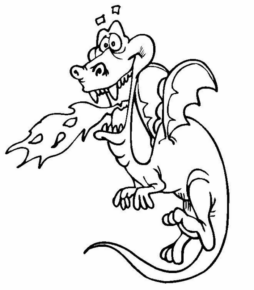 Disegno di dragone da stampare e colorare 69