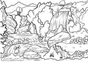 Disegno di paesaggio da stampare e colorare 71