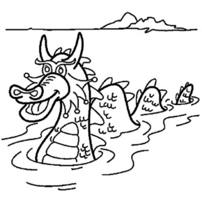 Disegno di dragone da stampare e colorare 163