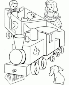 Disegno di treno da stampare e colorare 26