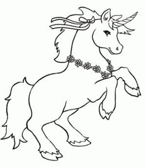 Disegno di unicorno da stampare e colorare 172