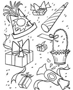 Disegno di compleanno da stampare e colorare 10