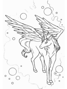 Disegno di unicorno da stampare e colorare 157