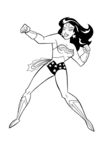 Disegno di Wonder Woman da stampare e colorare 3