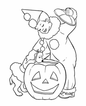 Disegno di zucca di Halloween da stampare e colorare 47