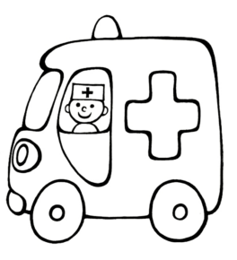 Disegno di ambulanza da stampare e colorare