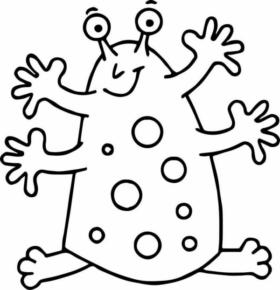 Disegno di alieno da stampare e colorare 32