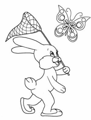 Disegno di coniglio da stampare e colorare 29