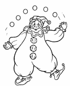Disegno di clown da stampare e colorare 72
