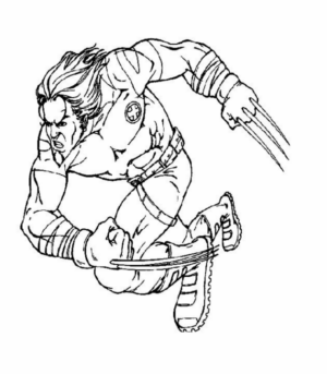 Disegno di Wolverine da stampare e colorare 14